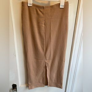 Bodycon midi cotton skirt